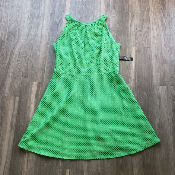 New York & Company Dresses & Skirts - NWT NY&C Kelly Green Eyelet Sleeveless Dress